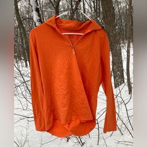 Bette & Court Women’s 1/4 Zip Pullover, Orange, Size XL, EUC